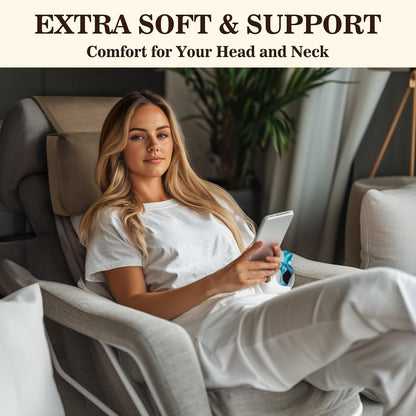 Recliner Headrest Pillow, Adjustable Comfort Neck & Head Support Pillow