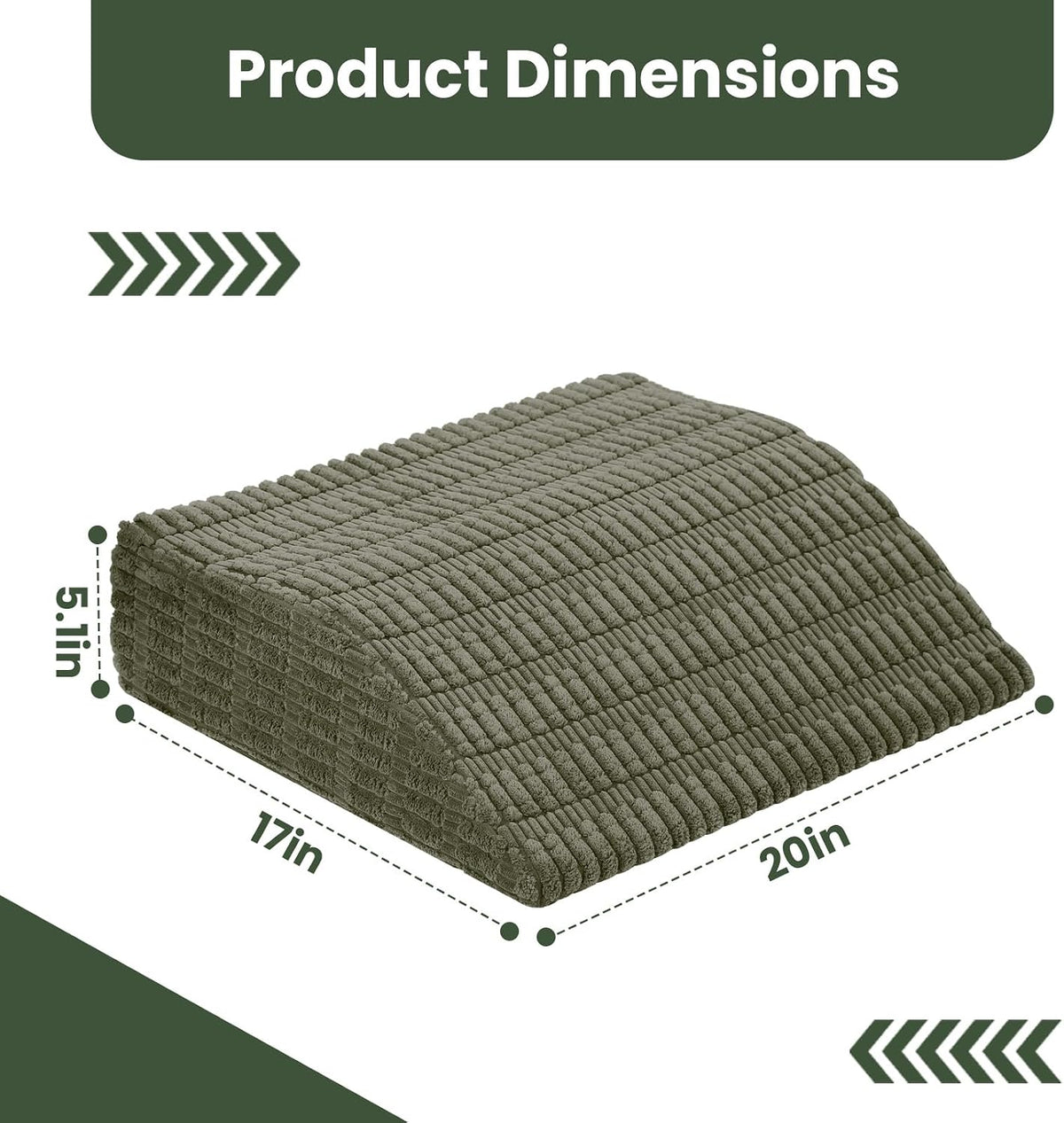 idee-home Recliner Leg Rest Cushion, Recliner Footrest Extender Pillow