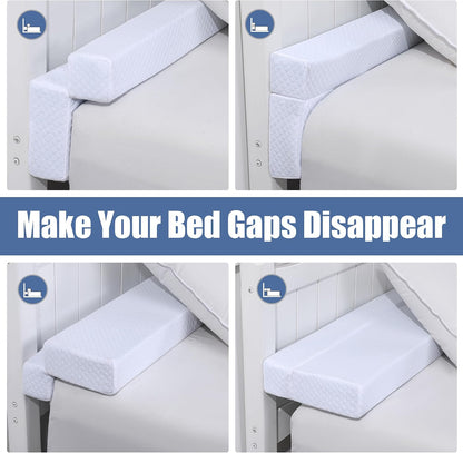 Flodable Pillow for Headboard Gap,Bed Gap Filler Queen Size,Adjustable Bed Wedge Pillow for Headboard,Rectangular Bed Gap Filler,Foam Mattress Gap Filler(Gray,Queen)