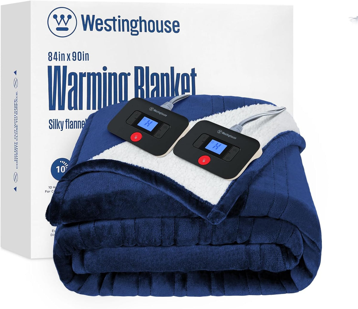 Westinghouse Heated Throw Blanket, 50"x60", Charcoal, ETL Certified