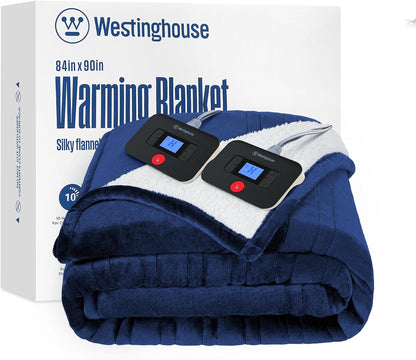 Westinghouse Heated Throw Blanket, 50"x60", Charcoal, ETL Certified