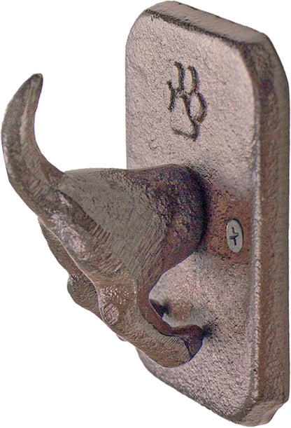 Tapeera 1 Pack Cast Iron Dog Leash Holder for Wall - Dog Butt Hooks Organizer - Heavy Duty Wall Hooks for Keys, Coat, Harness, Hat, Bag, Towel - Rustic Decorative Pet Leash Hook - Gift for Pet Lovers