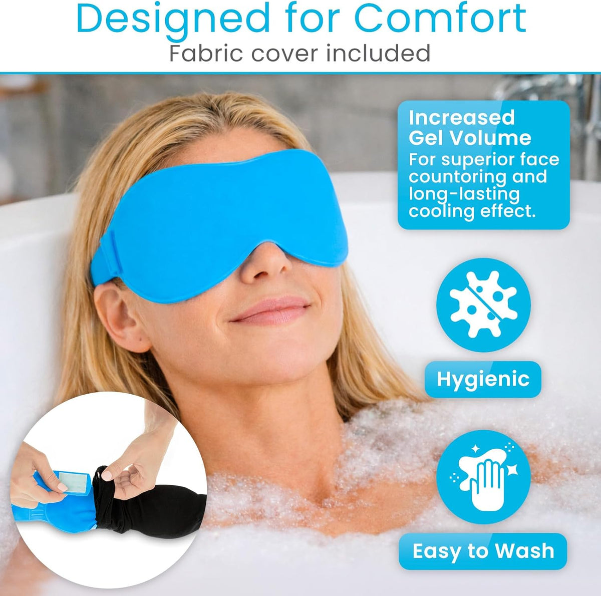 Artic Flex Heated & Cooling Eye Mask for Sleeping - Reusable Gel Ice Pack
