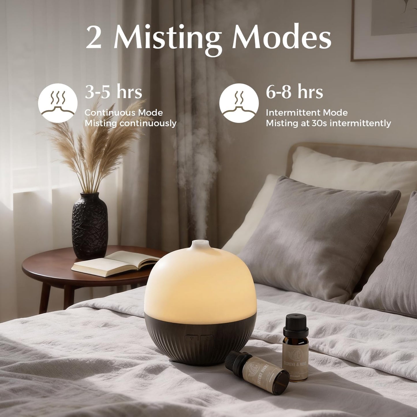 ARVIDSSON Essential Oil Diffuser, 100ml Small Aromatherapy Diffuser with Mood Light, Ultrasonic Oil Diffusers for Home, Mini Diffuser for Essential Oils, Gift for Women