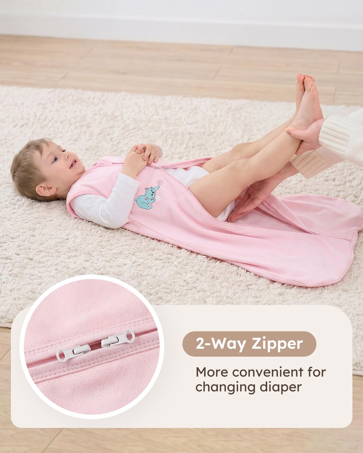 Yoofoss Baby Sleep Sack 0-6 Months Wearable Blanket for Babies 100% Organic Cotton 2-Way Zipper TOG 0.5 Toddler Sleeping Sack 3 Pack, Sleep Sacks