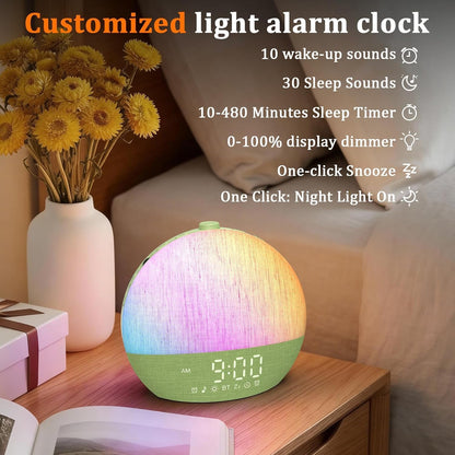 Sunrise Alarm Clock with Sound Machine - Natural Wake-Up Gradual Light
