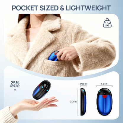 Hand Warmers Rechargeable, 2 Pack Portable Pocket Hand Warmers, 20Hrs Long Heating Double Warm Electric Handwarmers, Reusable Heater for Outdoors, Camping, Hunting, Golf, Fishing
