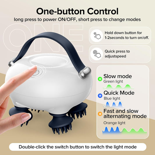 Scalp Massager, Head Massager Scalp with Tangle-Resistant Design