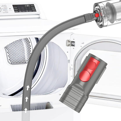 Sealegend Dryer Vent Cleaner Kit Compatible with Dyson Dryer Lint Vacuum Attachment for Dyson V7 V8 V10 V11 V12 V15 etc Cordless Vacuum Cleaner Removes Deep Lint | Gray Dryer Lint Trap Clean Hose Compatible with Dyson Dyson V7 V8 V10 V11 V12 V15 V15s