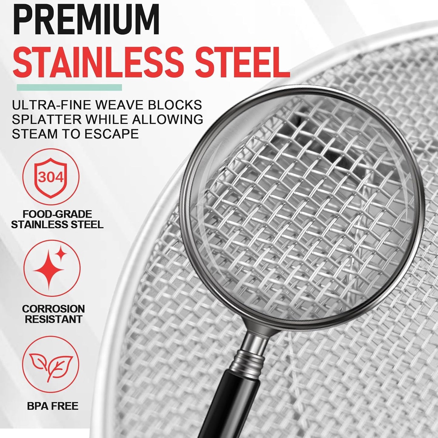 2 Packs Splatter Shield for Ninja IG651 IG600 IG601 Foodi Air Fryer Grill | For ninja ig651 foodi smart xl pro grease shield accessories, stainless steel mesh splash guard, heat resistant, easy clean