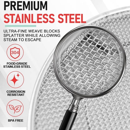 2 Packs Splatter Shield for Ninja IG651 IG600 IG601 Foodi Air Fryer Grill | For ninja ig651 foodi smart xl pro grease shield accessories, stainless steel mesh splash guard, heat resistant, easy clean
