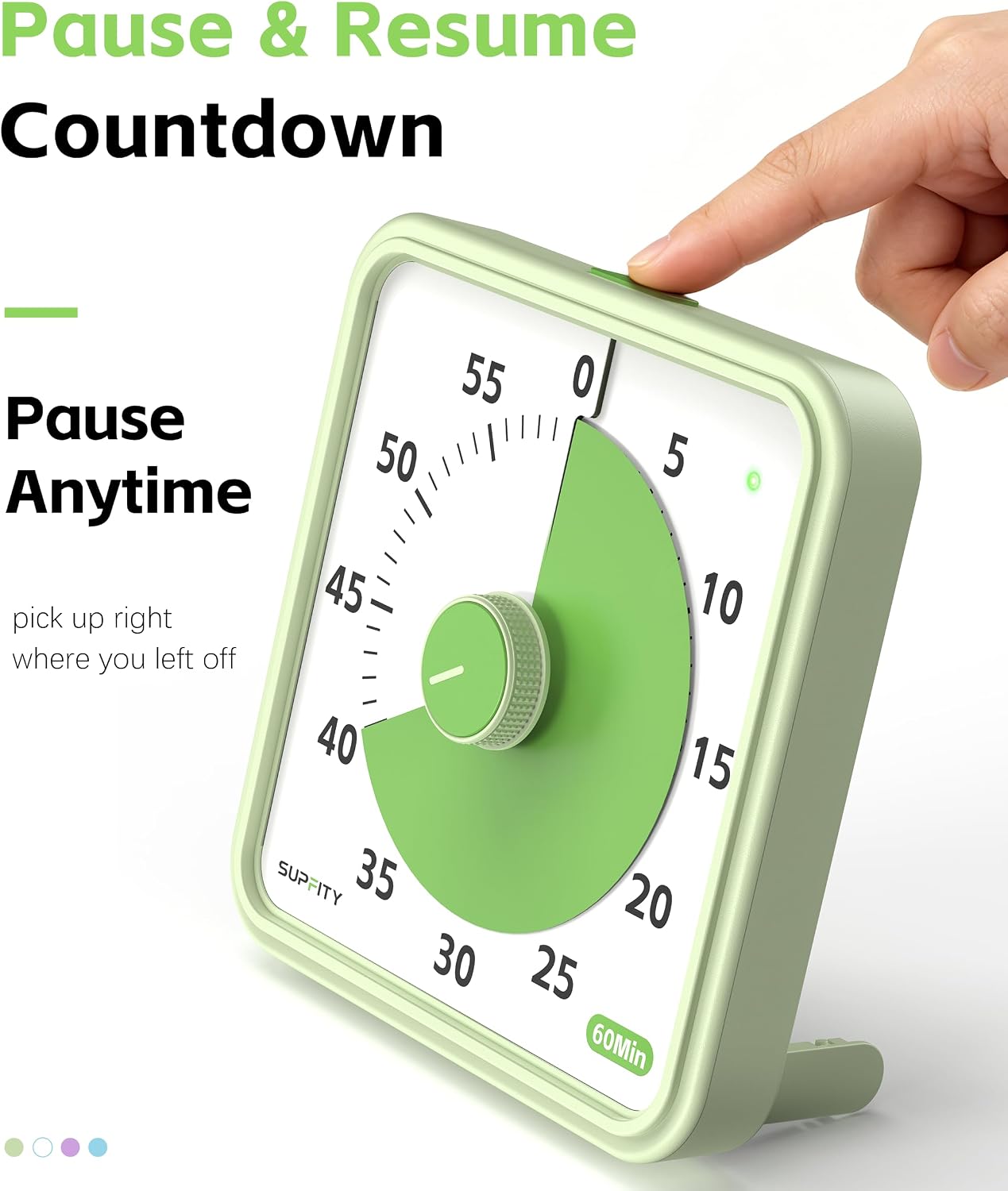 8-Inch Large Visual Timer for Kids 60-Minute Classroom Timer Magnetic | Countdown Timer with Pause Kickstands, Time Management Tool ADHD Timer Home School Kitchen and Office