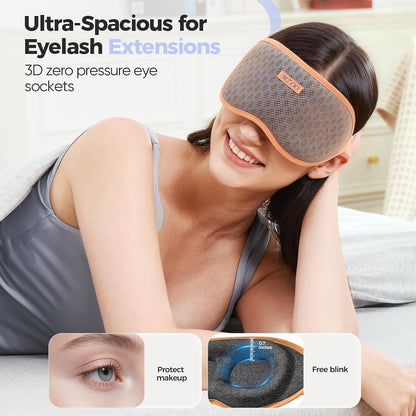 MZOO Pro Breathable Blackout Sleep Mask, Gift for Women Men
