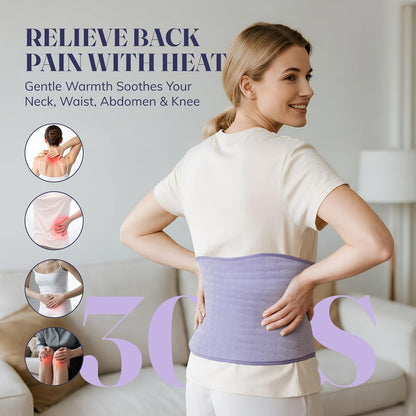Heating Pad for Period Cramps, Electric Heat Pad with 6 Heat Levels and 4 Times Settings, Moist Heating Pad for Back Pain Relief, Neck, Shoulder, Abdomen, Birthday Gifts for Women and Men