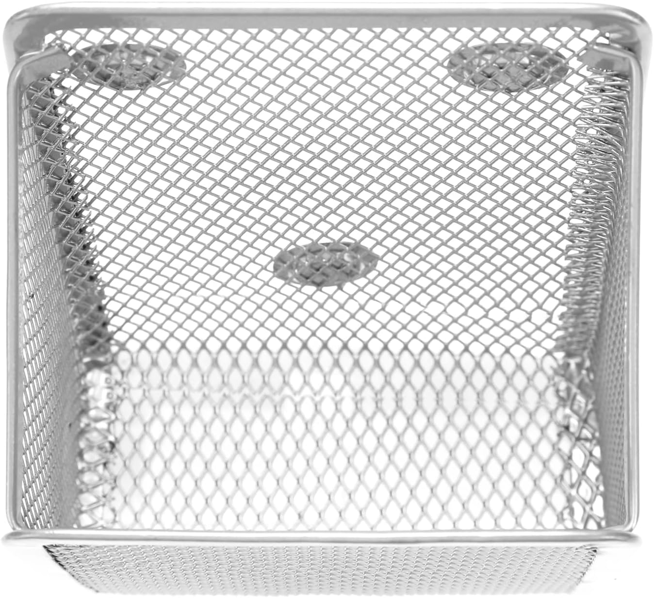 Magnetic Pencil Holder,Mesh Stainless Steel Pen Basket, Metal Writing Utensil Storage Organizer for Whiteboard,Blackboard,Kitchen, Locker, Home, or Office | Metal Writing Utensil Storage Organizer for Whiteboard,Blackboard,Kitchen, Locker, Home, or Office