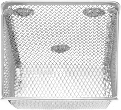Magnetic Pencil Holder,Mesh Stainless Steel Pen Basket, Metal Writing Utensil Storage Organizer for Whiteboard,Blackboard,Kitchen, Locker, Home, or Office | Metal Writing Utensil Storage Organizer for Whiteboard,Blackboard,Kitchen, Locker, Home, or Office