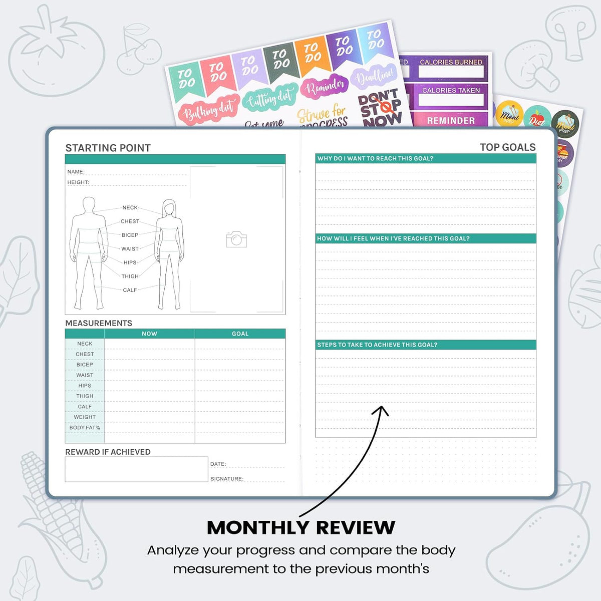 Food Journal - Journal for Women Weight Loss, 5.8" x 8.3