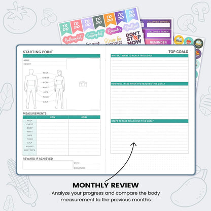 Food Journal - Journal for Women Weight Loss, 5.8" x 8.3