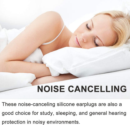 Ear Plugs for Sleeping, Reusable Silicone Moldable Noise Cancelling Sound Blocking Reduction Earplugs for Swimming, Snoring, Concerts, Shooting, Airplanes, Musicians, 32dB Highest NRR