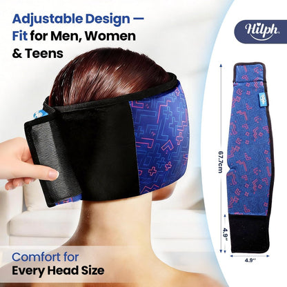 Hilph Adjustable Migraine Relief Cap, Headache Hat with Thickened Gel