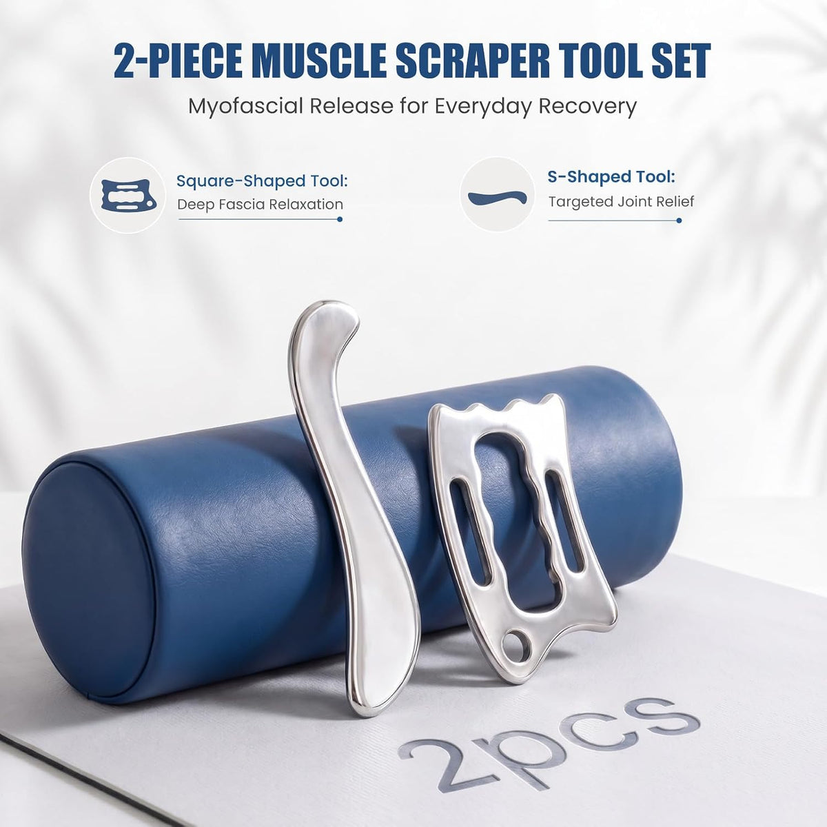 Muscle Scraper Tools, Stainless Steel Guasha Tool for Body, Scraping Tool Physical Therapy, Myofascial Release Tool, Massage Tools for Deep Tissue