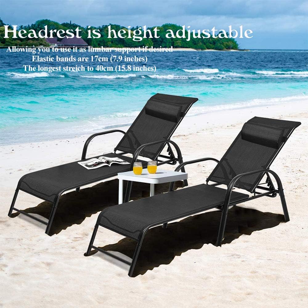 C-CHAIN Zero Gravity Chair Pillow Replacement Pillow Universal Headrest Neckrest Pillow Neck Pillow for Folding Chair (1 pc)