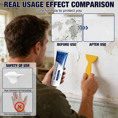 2PCS Drywall Repair Kit, Wall Mending Agent, Wall Patch Repair Kit with Scraper, Multi-Functional Drywall Patch Paste Repair Kit for DIY Home Fix