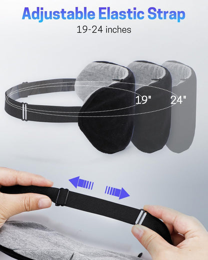 Heated Eye Mask for Dry Eyes, Stye Relief and Improved Sleep - Cordless Rechargeable Warm Compress with Graphene Heating, 3 Temp Settings, Auto Shut-Off, Washable Sleep Mask for Travel