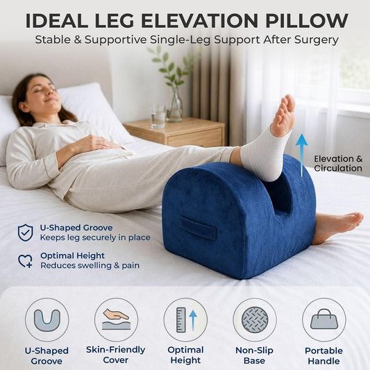 Leg Elevation Pillow for Knee Replacement Surgery Recovery with Handle