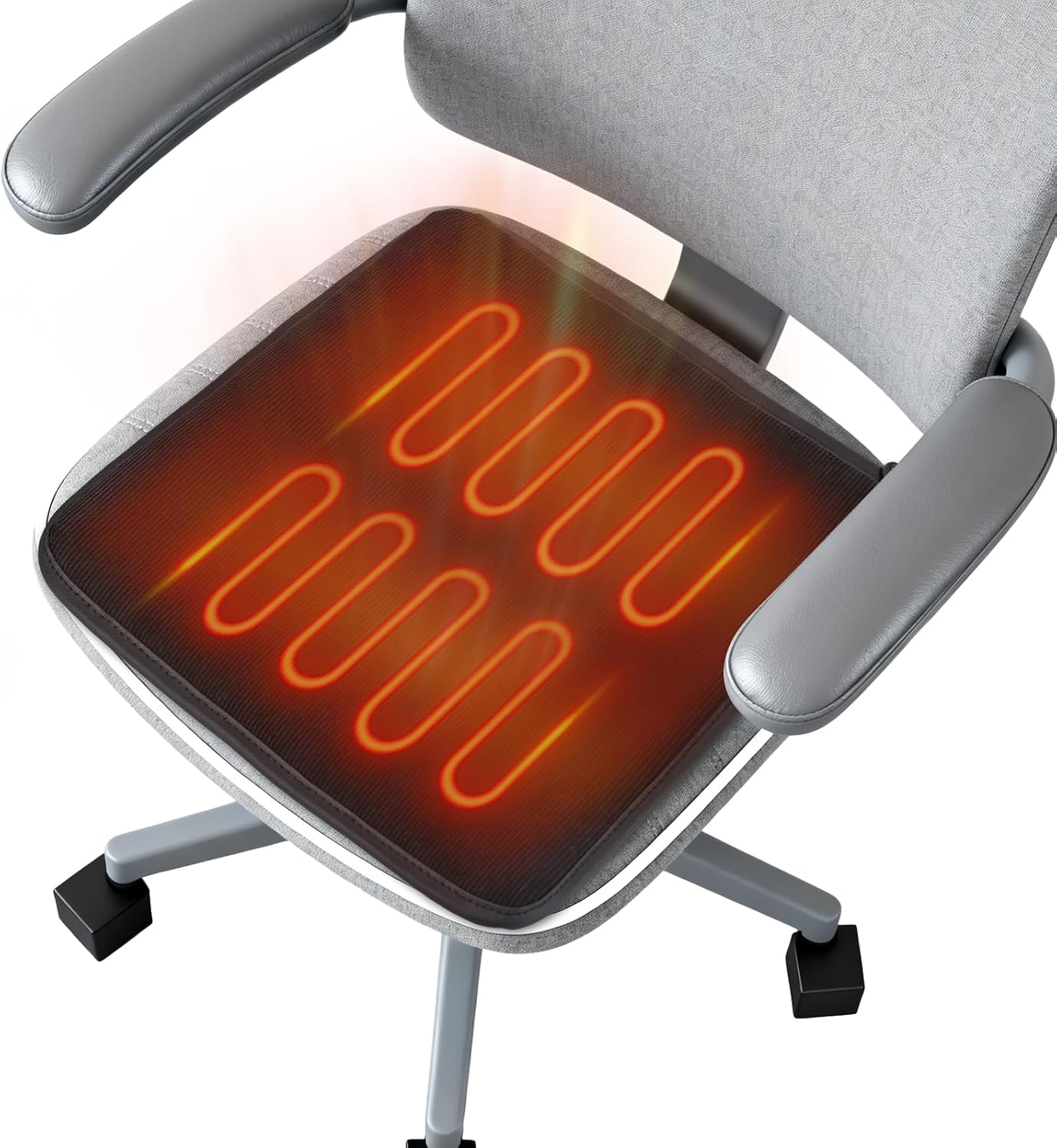 Heated Seat Cushion for Office Chair, Heated Chair Pad with Adjustable Temperature & Timer, Comfortable Seat Warmer