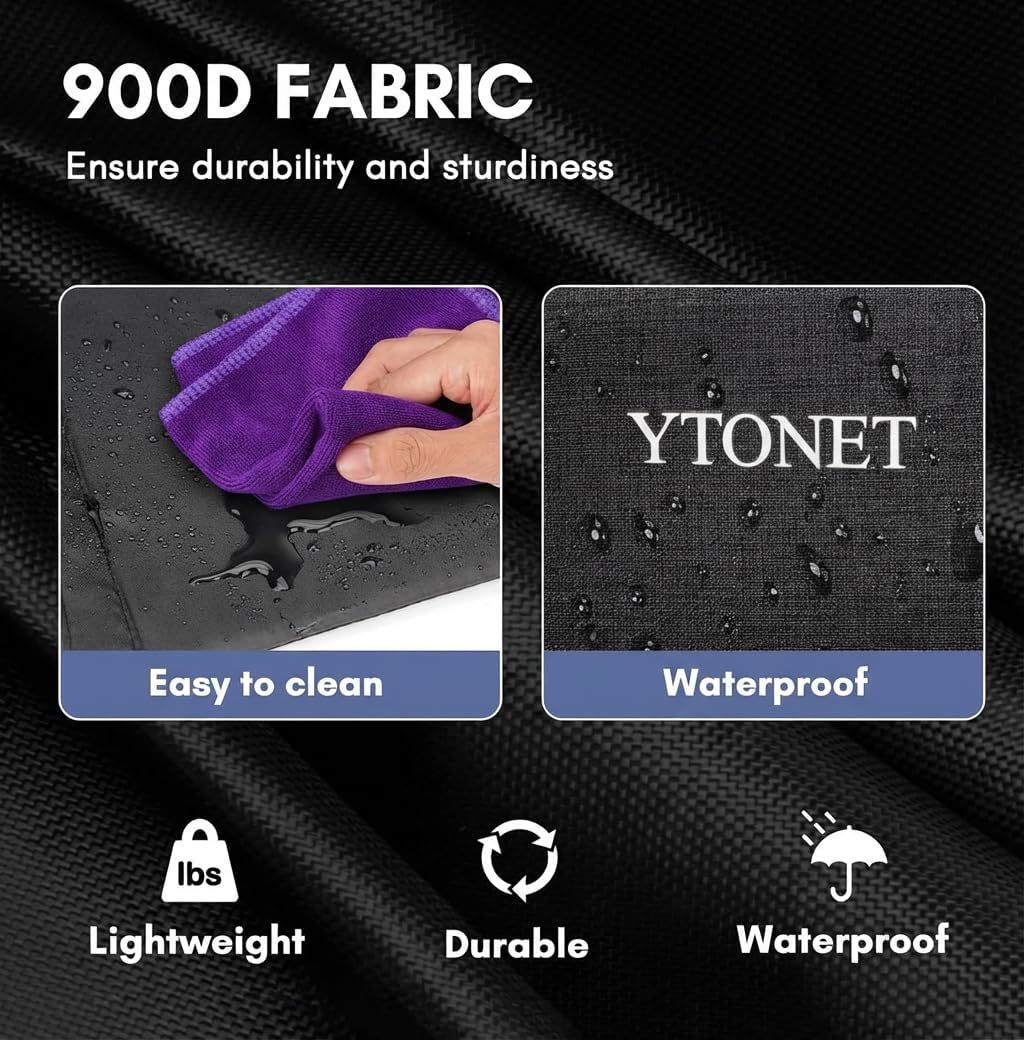 Ytonet Wearable Cleaning Caddy Bag, Large Cleaning Supplies Organizer, Blue | with 4 Foldable Dividers, Shoulder Strap&Waist Strap, Professional Cleaning Bag with Handle for Kitchen Housekeepers Cleaners