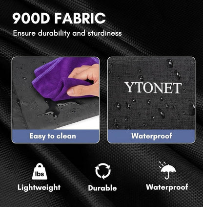 Ytonet Wearable Cleaning Caddy Bag, Large Cleaning Supplies Organizer, Blue | with 4 Foldable Dividers, Shoulder Strap&Waist Strap, Professional Cleaning Bag with Handle for Kitchen Housekeepers Cleaners