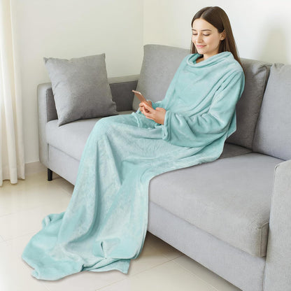 Catalonia Wearable Blanket with Sleeves for Women & Men, Fleece Wrap Throw | Cozy Sleeve Design for Hands-Free Comfort, Perfect for Reading, TV Time & Relaxing, Christmas & Birthday Gift