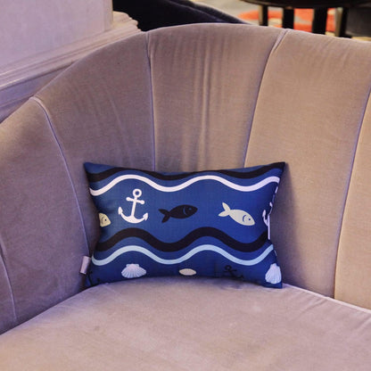 Outdoor Neck Pillow for Recliner,Patio Chaise Lounge Waterproof Headrest Pillow with Adjustable Elastic Stripe,Small Pillows Attachment for Office Chair,Car Seat Head or Lumbar, Navy Blue 2Pack