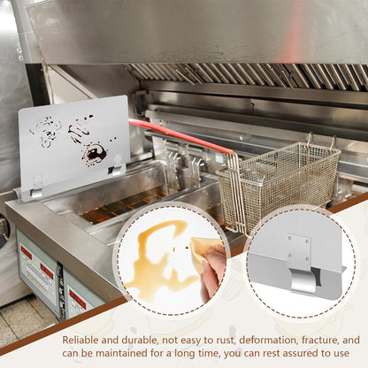Ferraycle 2 Pack Deep Fryer Splash Guard Silver 20-1/2" W x 9" H