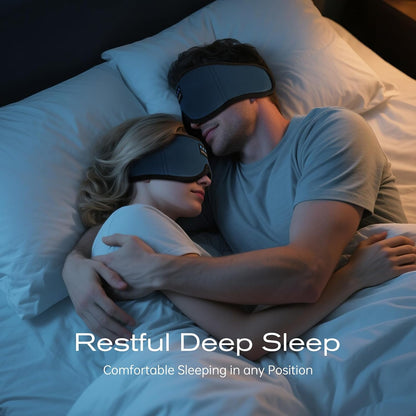 Sleep Mask with Bluetooth 5.4 Headphones, Removable 3D Eye Cups, Timing Sleeping Headphones for Side Sleepers, Wireless Music Eye Mask Speakers for Men, Women, Tech Gifts, Pink