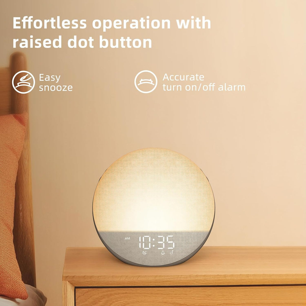 Odokee Sunrise Alarm Clock White Noise Machine: Natural Wake Up Light