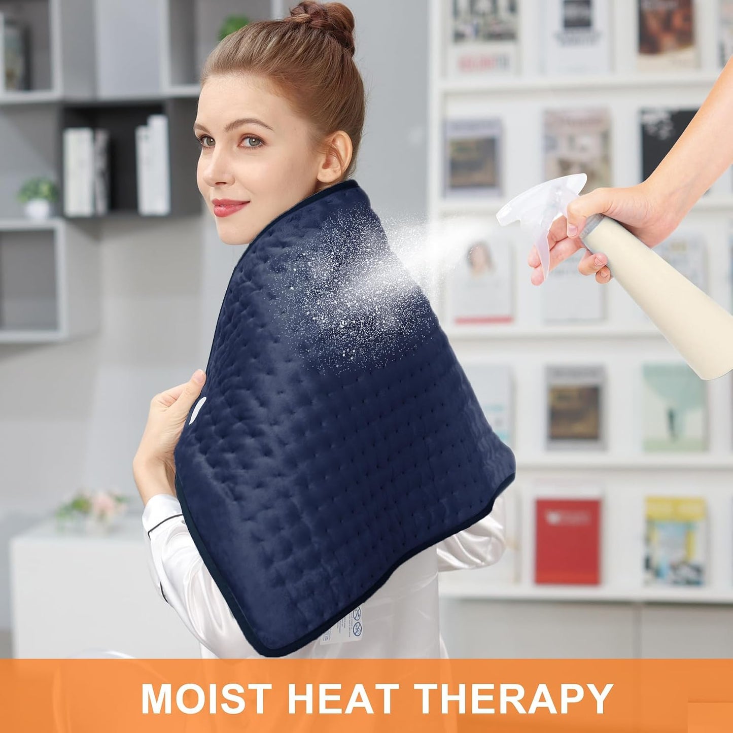 Heating Pad,Heated Blanket,Heating Pad for Back Neck,Grey,24x12 Inch | Electric Heating Pad,Dry/Moist Heat Heating Pads,Heating Pads for Shoulder,Abdomen,Heat Pad for Women Men,Birthday Gift