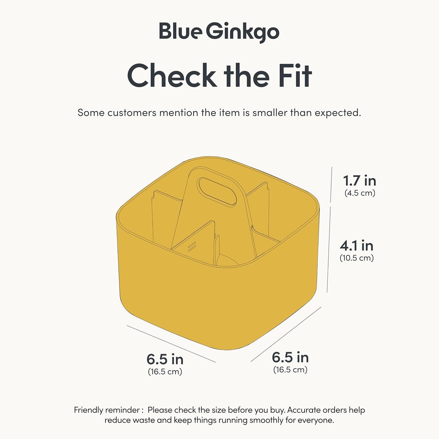 BLUE GINKGO Stackable Organizer Caddy, Rectangle, White, Made in Korea | Portable. Adjustable. Home, Office & School Storage.