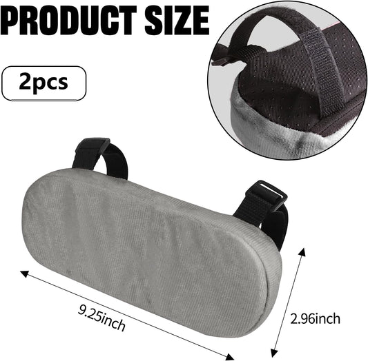 wuyaoyao 2PCS Car Seat Armrest Covers, Comfortable Auto Seat Elbow Support Cushion Pad, Soft Front Seat Chair Armrest Pads, Anti-Scratch Arm Rest Cover Protectors for Car Home Office (Purple)