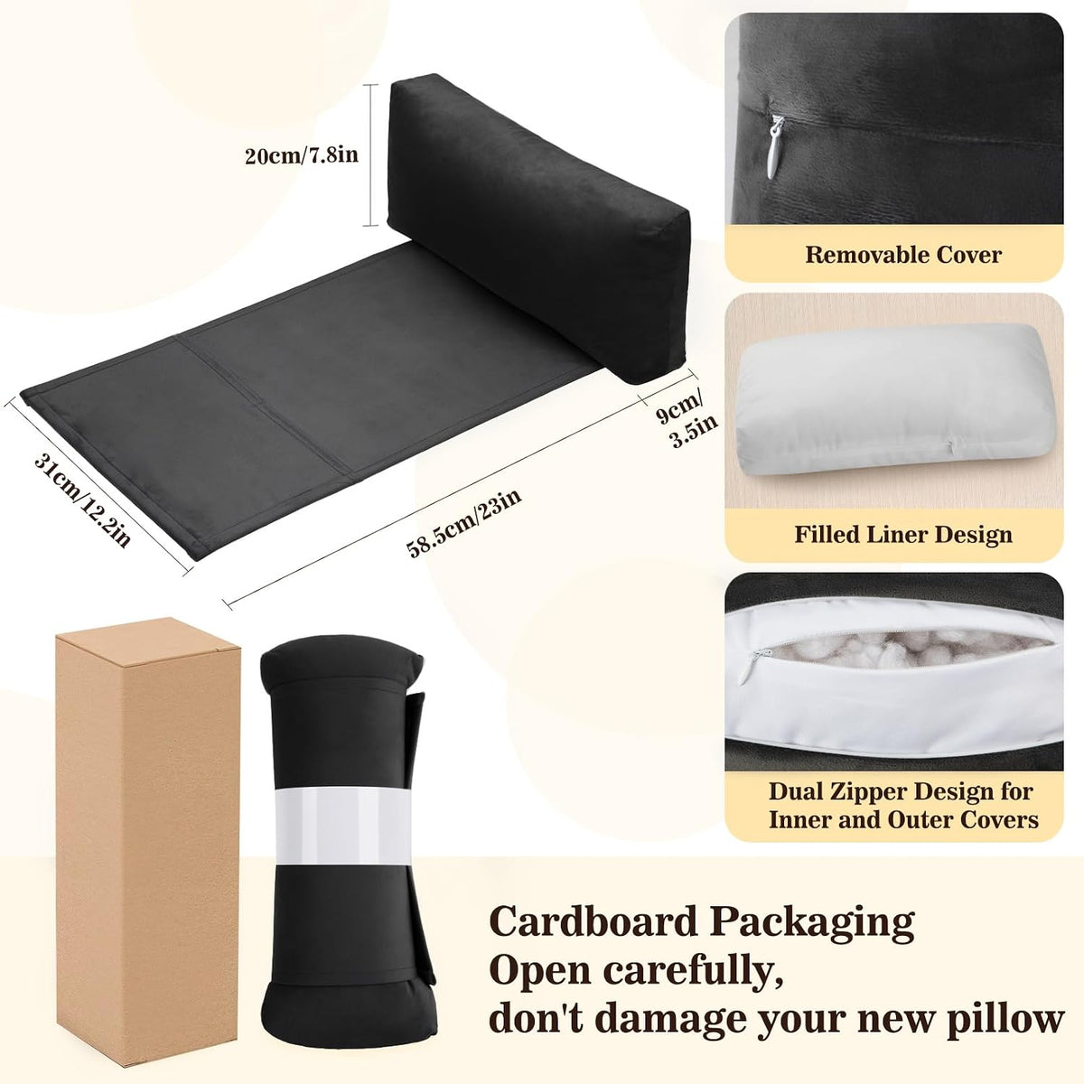 Recliner Headrest Pillow, Adjustable Comfort Neck & Head Support Pillow