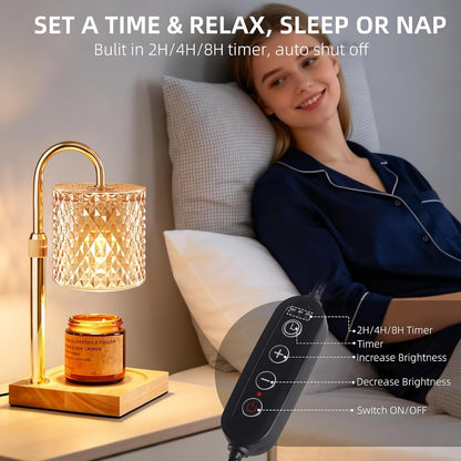 Candle Warmer Lamp with Timer Dimmer, Home Decor for Women Birthday