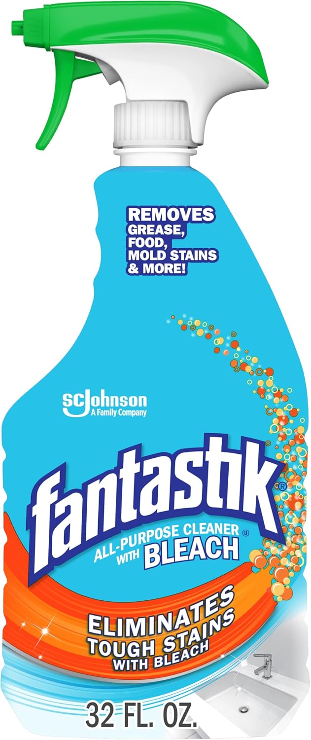 Fantastik All Purpose Cleaner, Multipurpose Surface Cleaner & Kitchen Grease Removal, Packaging Designed to Prevent Leakage and Breakage, Fresh Scent, 32 Fl Oz