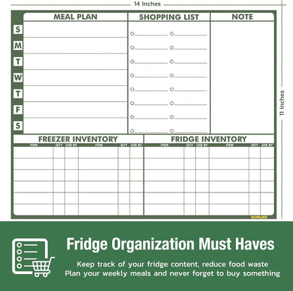 Magnetic Fridge Calendar Magnet, Dry Erase Whiteboard Calendar and Family Chore Chart for Adults with Magnetic List, Dry Erase Markers and Eraser - 14 x 11 Inches