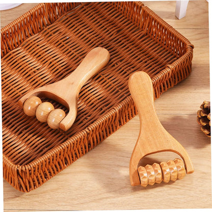 Wooden Foot Massager Roller Handheld Acupoint Massage Tool for Neck Shoulder Back Legs and Feet Relaxation Compact and Lightweight Design