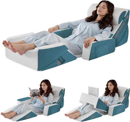 Yojoker Leg Elevation Pillows for Swelling, Memory Foam Wedge Pillow for Legs Blood Circulation, Leg Elevation Pillows for After Surgery, Knee Wedge Pillow for Sleeping Back Hip Ankles Relief