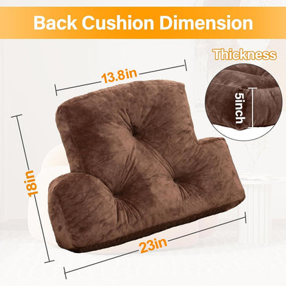 1 MIDDLE ONE Back Pillow for Chair, Memory Foam Lumbar Pillow for Back Support, Back Rest Cushion for Office, Sofa, Couch Sitting, Recliner, Bed and Lower Back Pain (Grey)