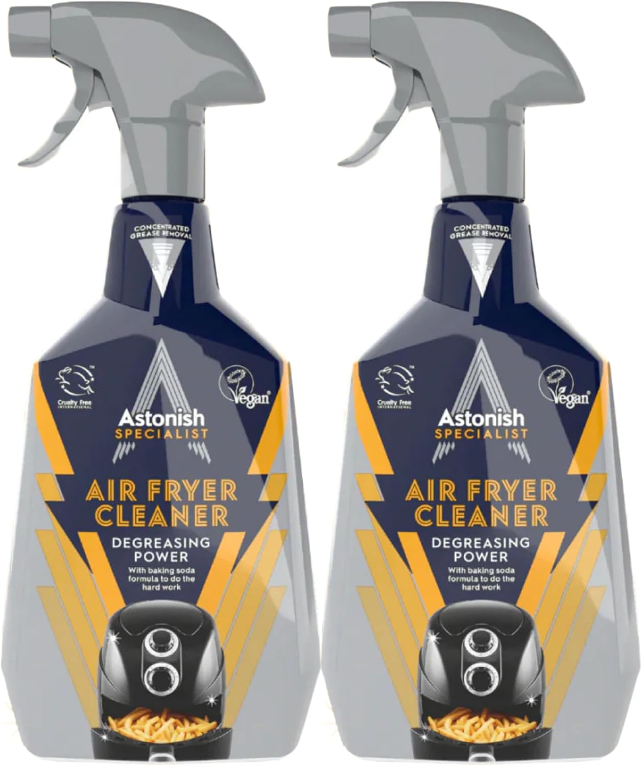 Astonish Air Fryer Cleaner Spray with Baking Soda, Non Stick Safe 25oz 2PK
