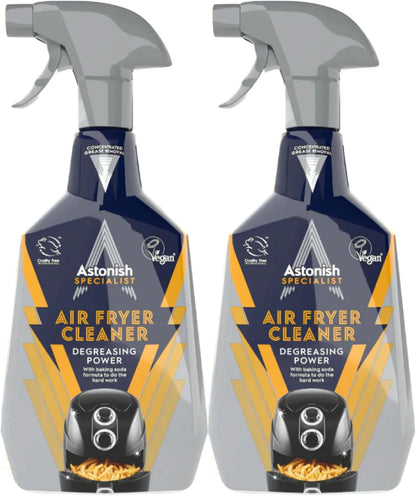 Astonish Air Fryer Cleaner Spray with Baking Soda, Non Stick Safe 25oz 2PK
