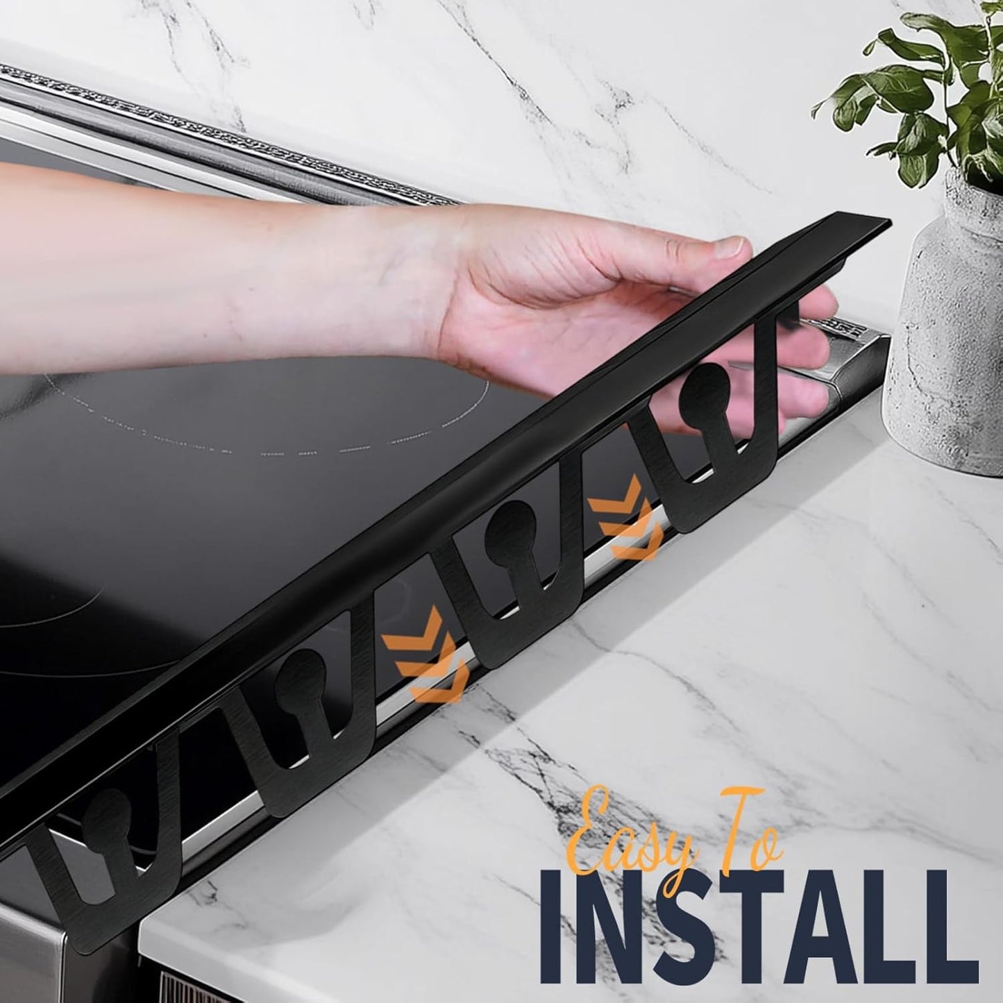 Stove Gap Covers Stainless Steel, 2 Pack Stove Gap Filler Easy Retractable Length 13.8" to 27.5", Width 0.79" Stove Gap Guards Range Trim Kit, Heat Resistant Guard Between Stove Top & Counter